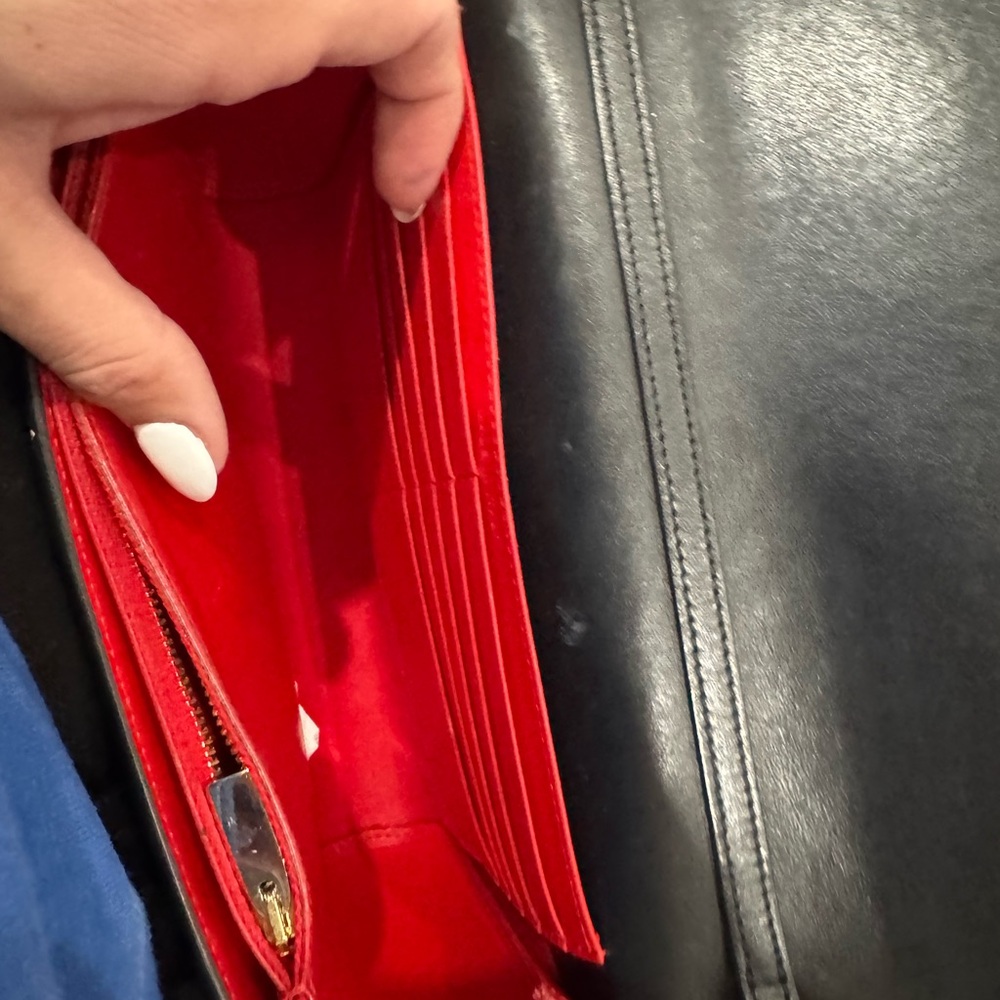 Christian Louboutin Black and Red Crossbody Bag